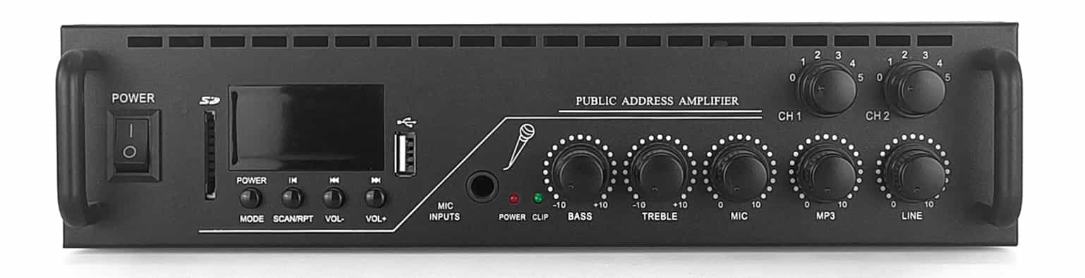 compact amplifier front panel